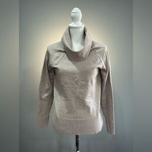 Oatmeal Cyrus Cowl Neck Lightweight Sweater Size M EUC